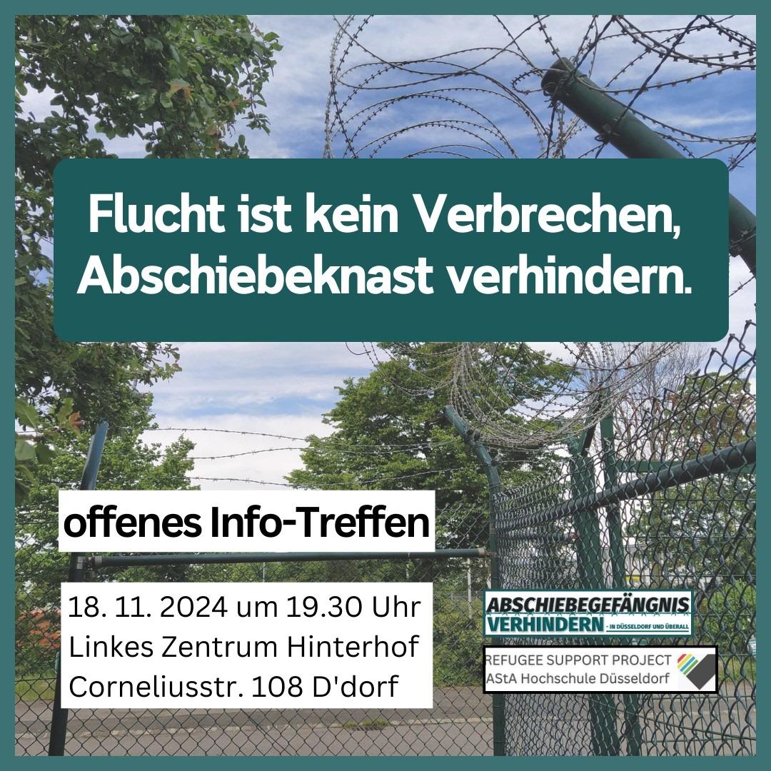 Flucht ist kein Verbrechen, Abschiebeknast verhindern!